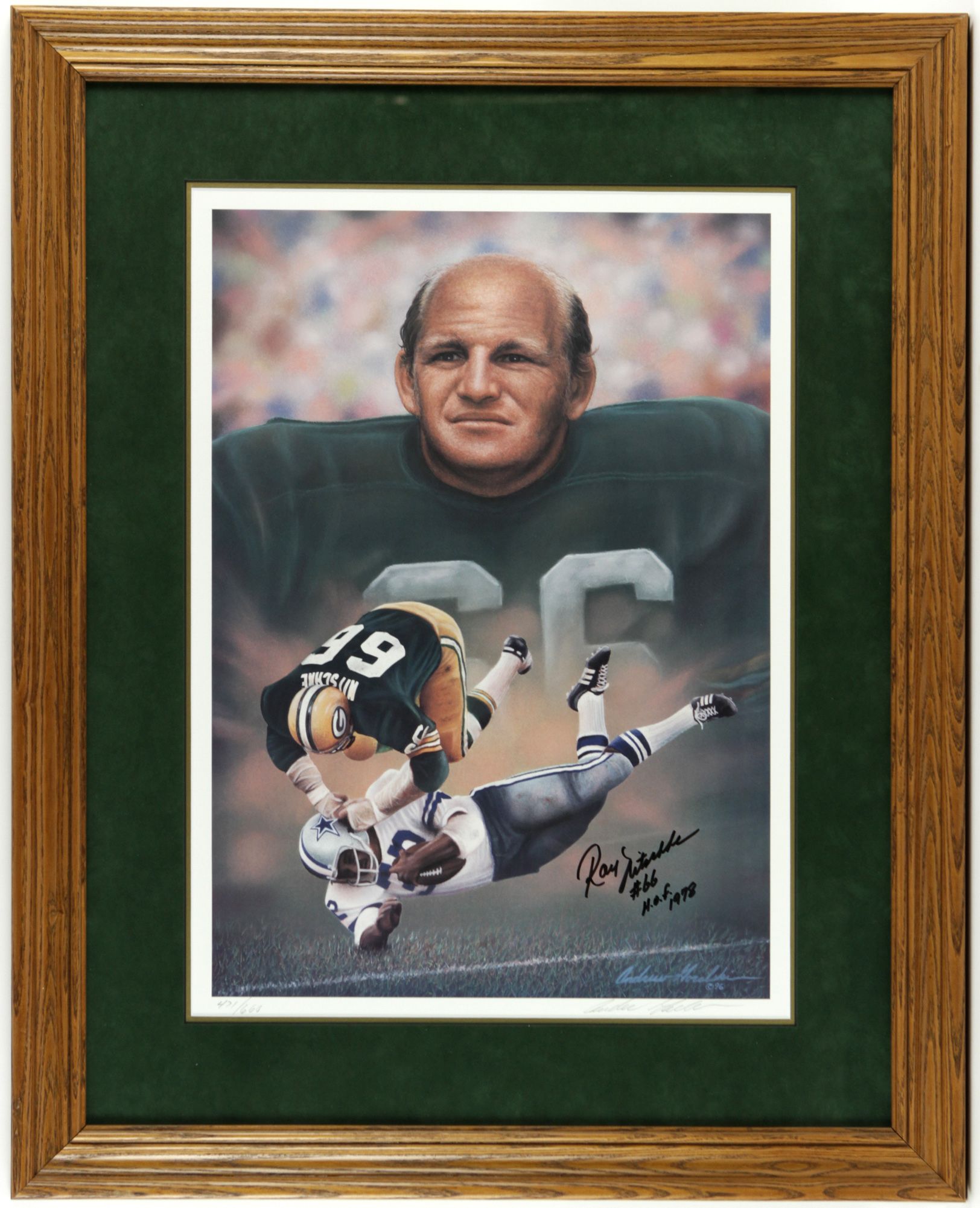 Ray Nitschke 66 AUTOGRAPHED Framed Green Bay Packers Wilson -   Ireland