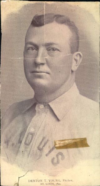 1899 Print Cy Young St. Louis Browns "The Sporting News Collection Archives" Original Photo (Sporting News Collection Hologram/MEARS Photo LOA)