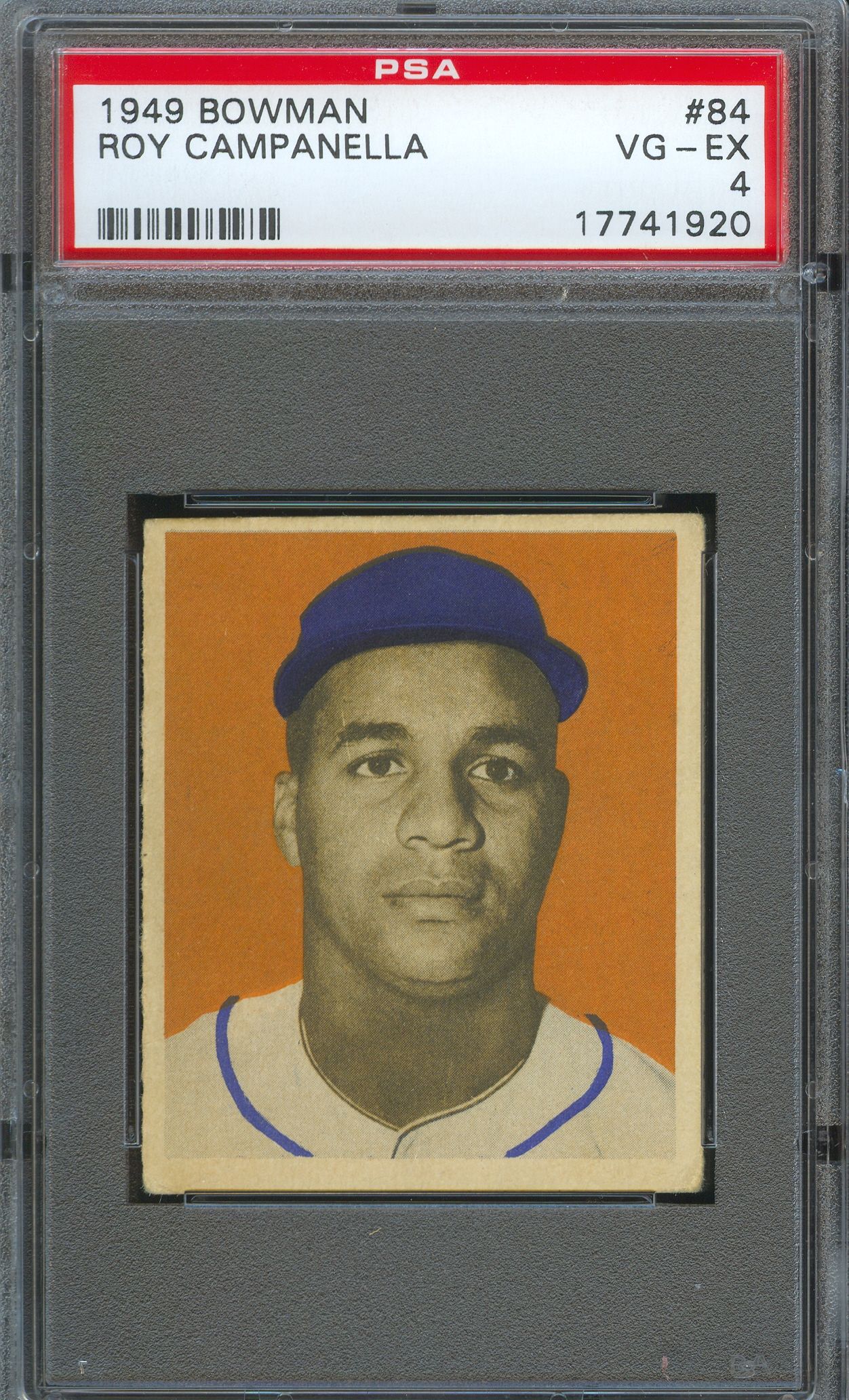 Lot Detail - 1949 Bowman Dodgers Roy Campanella Rookie #84 PSA VG-EX 4