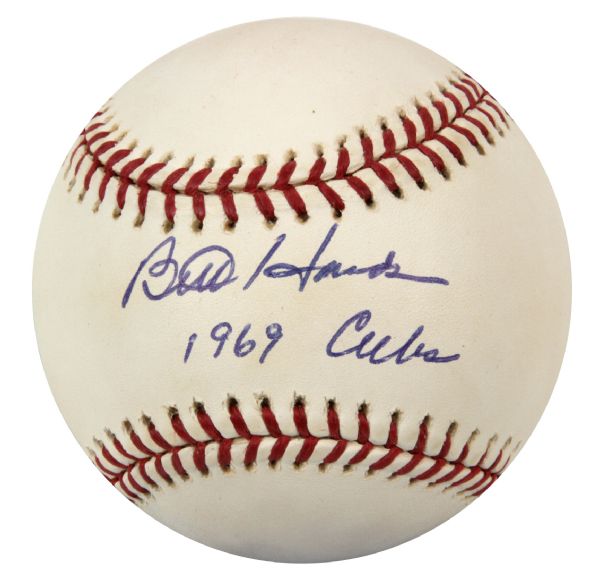 1969 Bill Hands Chicago Cubs Single Signed ONL (Giamatti) Baseball "1969 Cubs" - JSA 