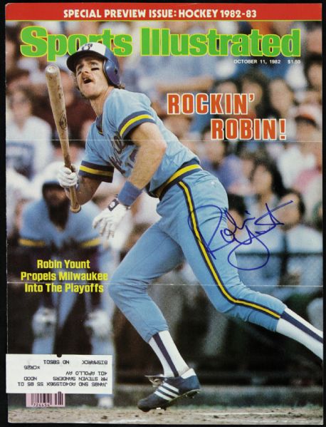 1982 Robin Yount Milwaukee Brewers Signed Sports Illustrated Cover - JSA