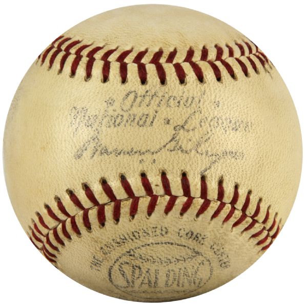 1953-54 Ralph Kiner Chicago Cubs Hall of Famer Home Run Baseball From Former Cubs Bat Boy - MEARS Hologram & LOA 