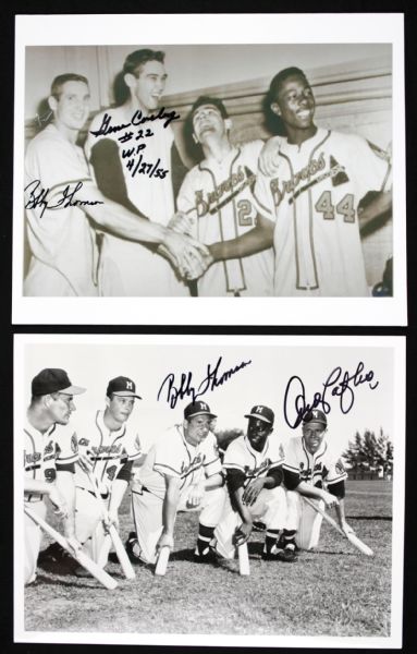 1950s Bobby Thomson Signed Photo - Lot of 4 - JSA