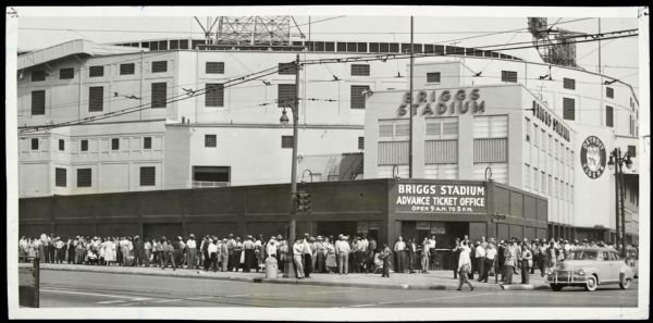 1951 Briggs Stadium Detroit Tigers "The Detroit Free Press Archives" First Generation Original 7" x 14" Choice Jumbo Oversized Photo (MEARS Photo LOA)