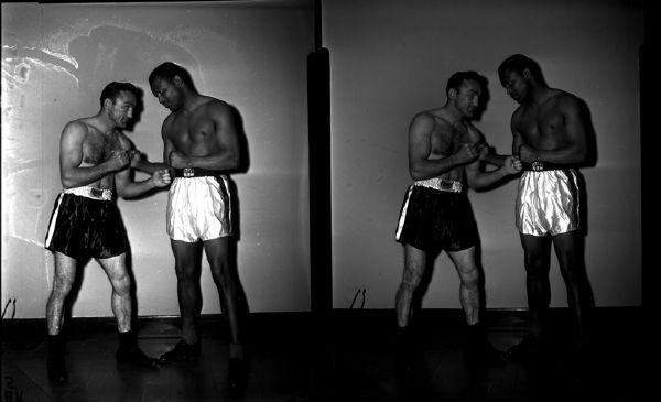 1958 Sugar Ray Robinson Joe Louis Carmen Basilio Original Acetate File Negative (Chicago Sun Times Hologram/MEARS Auction LOA) - Lot of 22