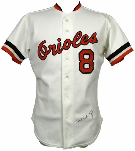 Cal Ripken Jr. 1984 Orioles White Home Jersey Signed on Front 