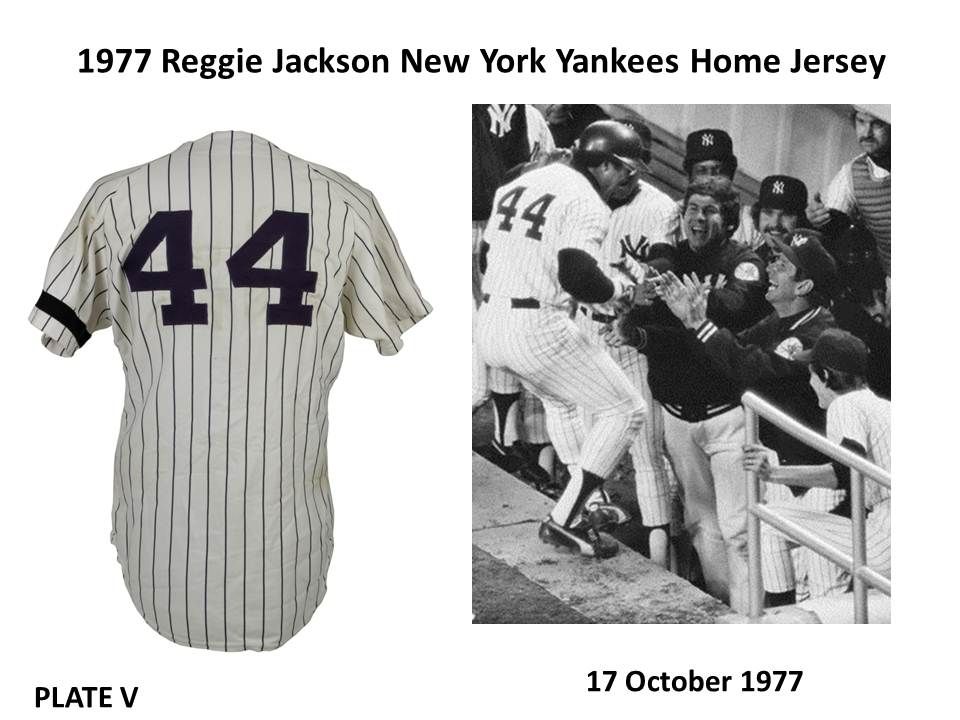 1977 Reggie Jackson Game Used New York Yankees Home Jersey Photo