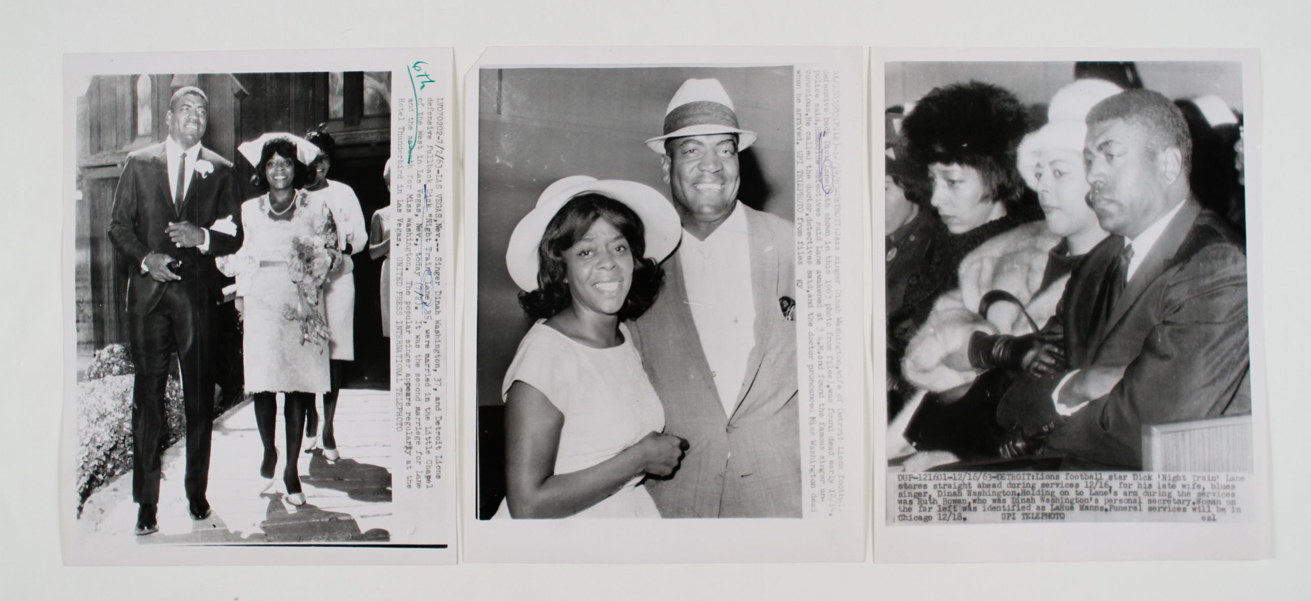 Lot Detail - 1950-1960s circa Lot of 8 Dick 'Night train Lane Wire Photos