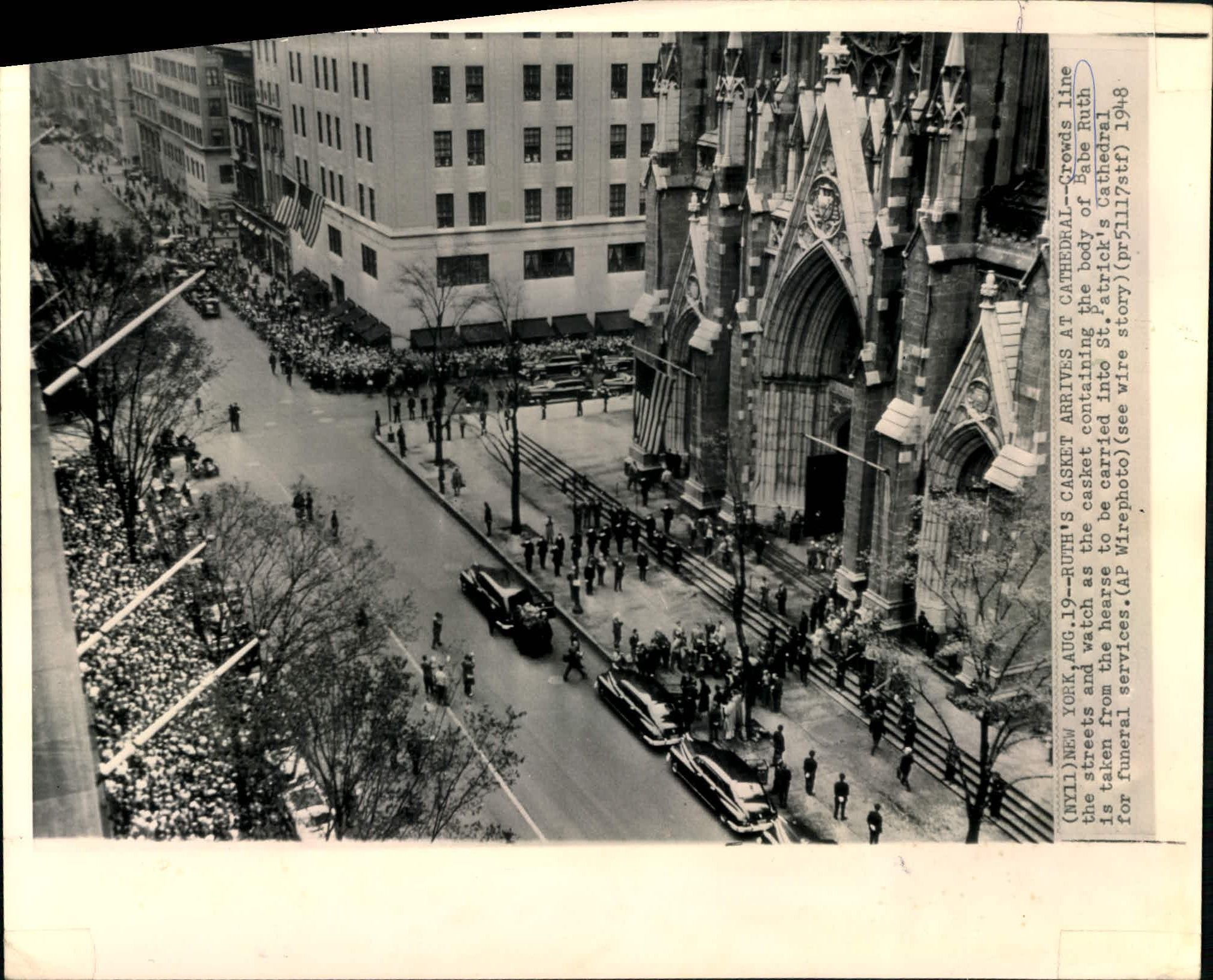 Image of Babe Ruth, The funeral of Babe Ruth at St. Patrick's