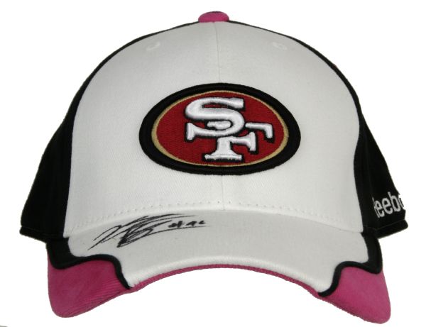 2009 Kentwan Balmer San Francisco 49ers Game Worn Signed Sideline Cap PSA/DNA NFL Auctions Certificate