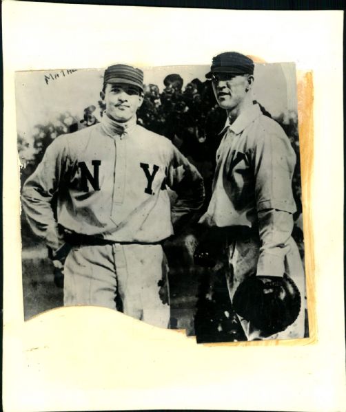 1904-05 Frank Bowerman Christy Mathewson New York Giants "The Sporting News Collection Archives" Original Photo (Sporting News Collection Hologram/MEARS Photo LOA)