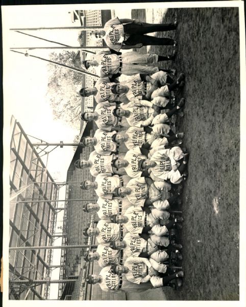 1953 Binghamton Triplets "The Sporting News Collection Archives" Original 8" x 10" Photo - Lot of 4 (Sporting News Collection Hologram/MEARS Photo LOA)