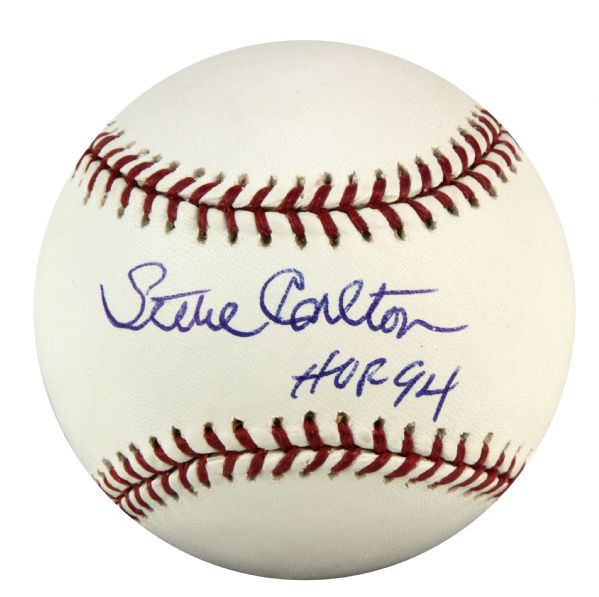 2000 circa  Steve Carlton Philadelphia Phillies Single Signed OML (Selig) Baseball "HOF 94" - JSA