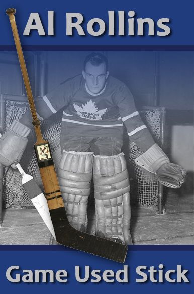 1956-57 Al Rollins Chicago Black Hawks Game Used Northern Pro Hockey Stick - HOF- (MEARS Auction LOA)