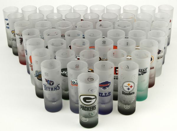 NFL Team Shot Glasses - Lot of 50