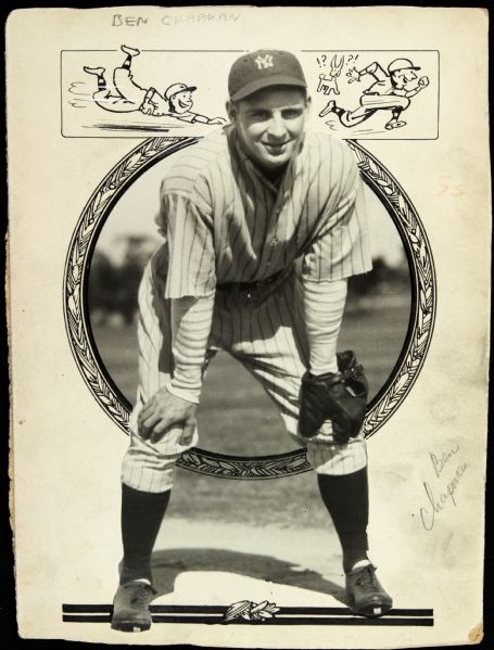 1930-36 circa Ben Chapman New York Yankees "The Sporting News Collection Archives" Original 7.5" x 10" Photo (Sporting News Collection Hologram/MEARS Photo LOA)