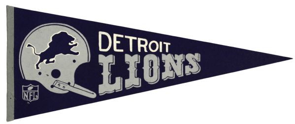 1960s Detroit Lions Full Size Pennant