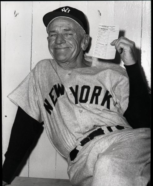 1955-56 Casey Stengel New York Yankees "The Sporting News" Original 3" x 3.75" Black And White Negative (The Sporting News Collection/MEARS Auction LOA) 
