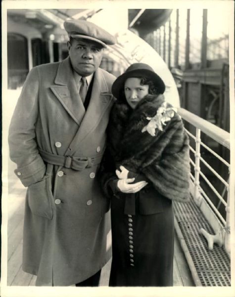 1932 Babe Ruth and Wife New York Yankees "The Sporting News Collection Archives" Original 7" x 9" Photo (Sporting News Collection Hologram/MEARS Photo LOA)