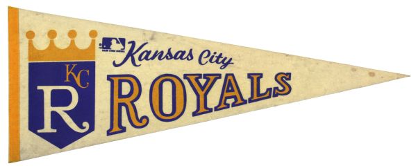 1980s Kansas City Royals Full Size Pennant 