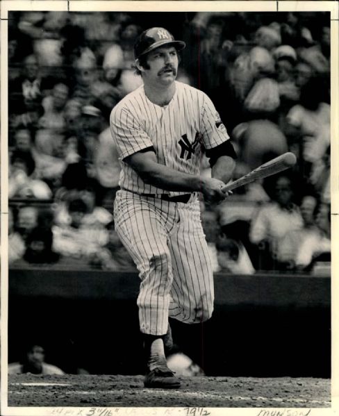 1973 Thurman Munson New York Yankees "The Sporting News Collection Archives" Original 8" x 10" Photo (Sporting News Collection Hologram/MEARS Photo LOA)