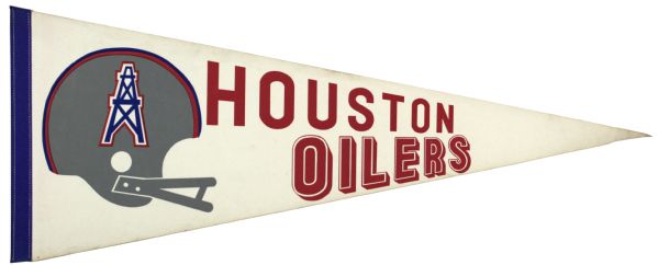 1970s-80s Houston Oilers Full Size Pennant