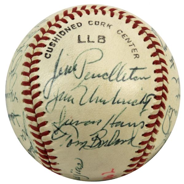 1962 Houston Colt .45s Team Signed Baseball First Season With Rare Jim Umbricht Auto 27 Sigs. - JSA 