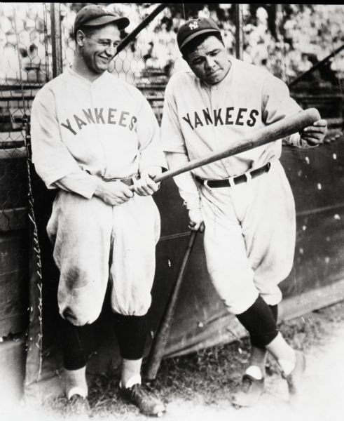 1927-30 Babe Ruth Lou Gehrig New York Yankees "The Sporting News" Original 3.5" x 4.25" Black And White Negative (The Sporting News Collection/MEARS Auction LOA) 