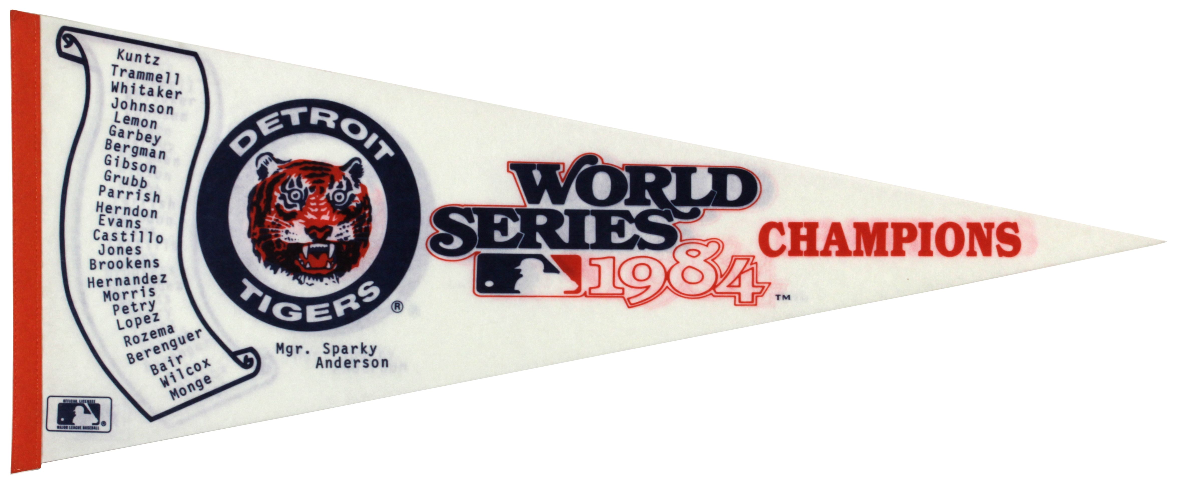 Lot Detail - 1984 Detroit Tigers World Series Champions Full Size Scroll  Pennant