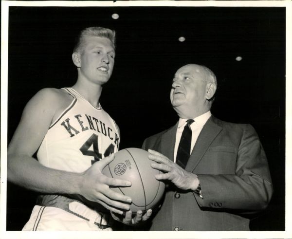 1963 circa Adolph Rupp Kentucky Wildcats "The Sporting News Collection Archives" Original 8" x 10" Photo (Sporting News Collection Hologram/MEARS Photo LOA)