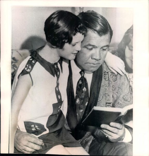 1930 Babe Ruth with Family "The Sporting News Collection Archives" Original Photo/1961 Print (Sporting News Collection Hologram/MEARS Photo LOA) - Lot of 2