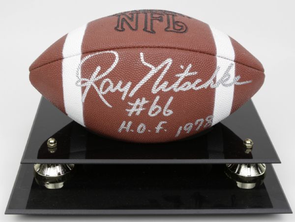 1990s Ray Nitschke Green Bay Packers Signed Wilson Football "H.o.f 1978" - JSA