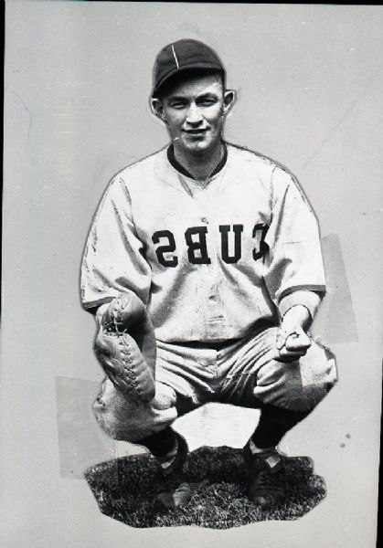 1925 Gabby Hartnett Chicago Cubs "The Sporting News" Original 2.25" x 3.25" Black And White Negative (The Sporting News Collection/MEARS Auction LOA) 