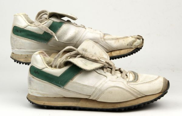 1989 Reggie Jackson Oakland As Game Worn Coaching Shoes - MEARS LOA 