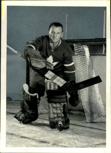 1960s circa Johnny Bower Toronto Maple Leafs "The Sporting News Collection Archives" Original Photo (Sporting News Collection Hologram/MEARS Photo LOA)