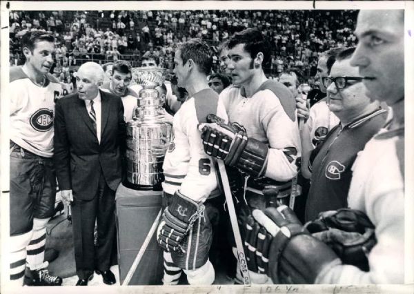 1969 Montreal Canadiens Stanely Cup "The Sporting News Collection Archives" Original Photo (Sporting News Collection Hologram/MEARS Photo LOA)