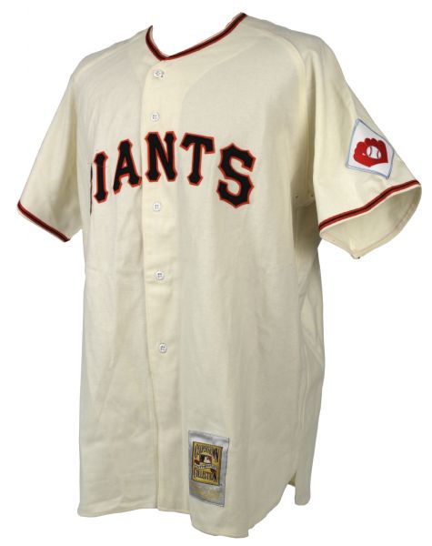 1990s Willie Mays San Francisco Giants Signed Mitchell & Ness Jersey - JSA 