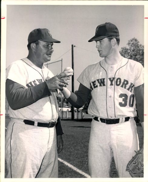 1968 Rube Walker Nolan Ryan New York Mets "The Sporting News Collection Archives" Original Photo (Sporting News Collection Hologram/MEARS Photo LOA)