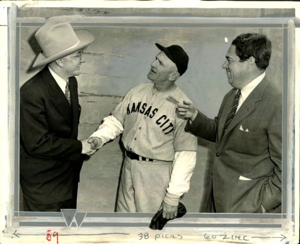 1945 Casey Stengel Kansas City Blues AA "The Sporting News Collection Archives" Original Photo (Sporting News Collection Hologram/MEARS Photo LOA)