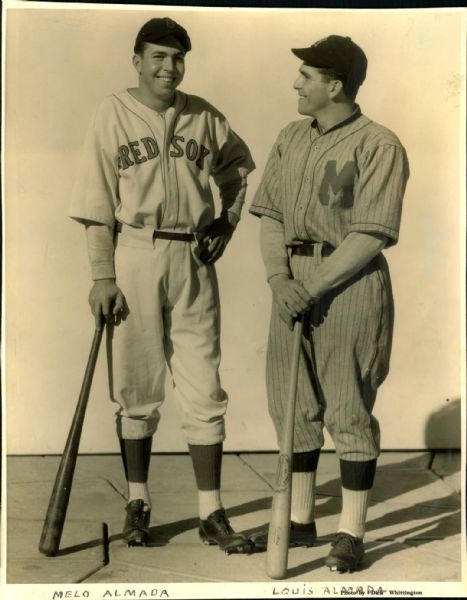 1933 Mel Almada Boston Red Sox Lou Almada Mission Reds "The Sporting News Collection Archives" Original Photo (Sporting News Collection Hologram/MEARS Photo LOA)