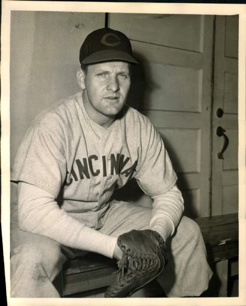 1942-47 circa Bert Haas Cincinnati Reds "The Sporting News Collection Archives" Original 8" x 10" Photo (Sporting News Collection Hologram/MEARS Photo LOA)