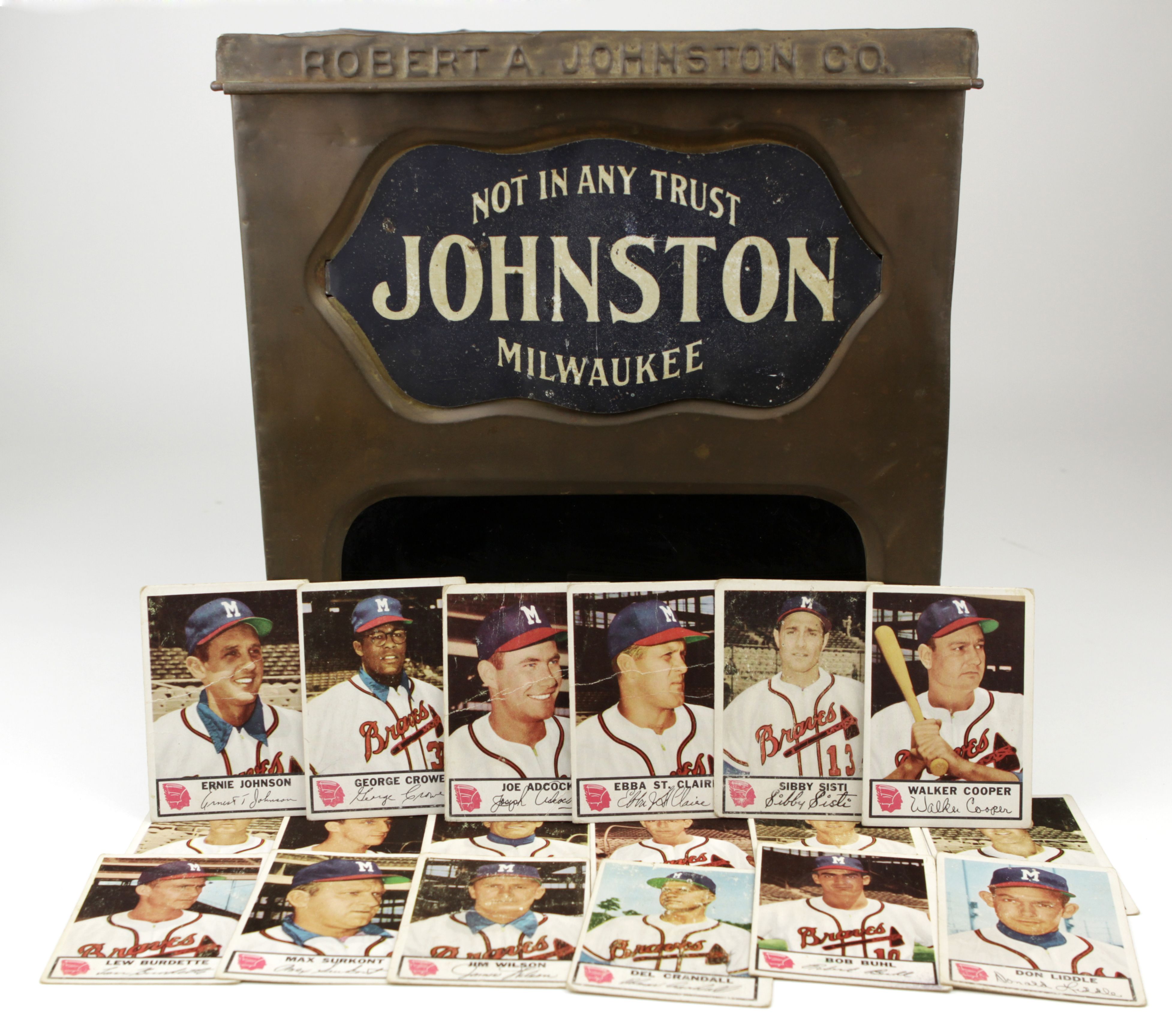 1953 Johnston Cookies Milwaukee Braves Baseball