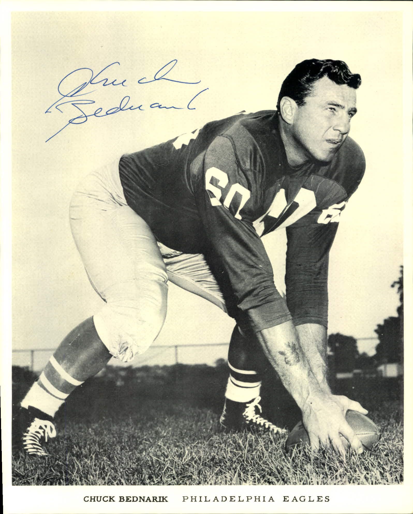 Chuck Bednarik Philadelphia Eagles Signed Photo- As Is – All In Autographs