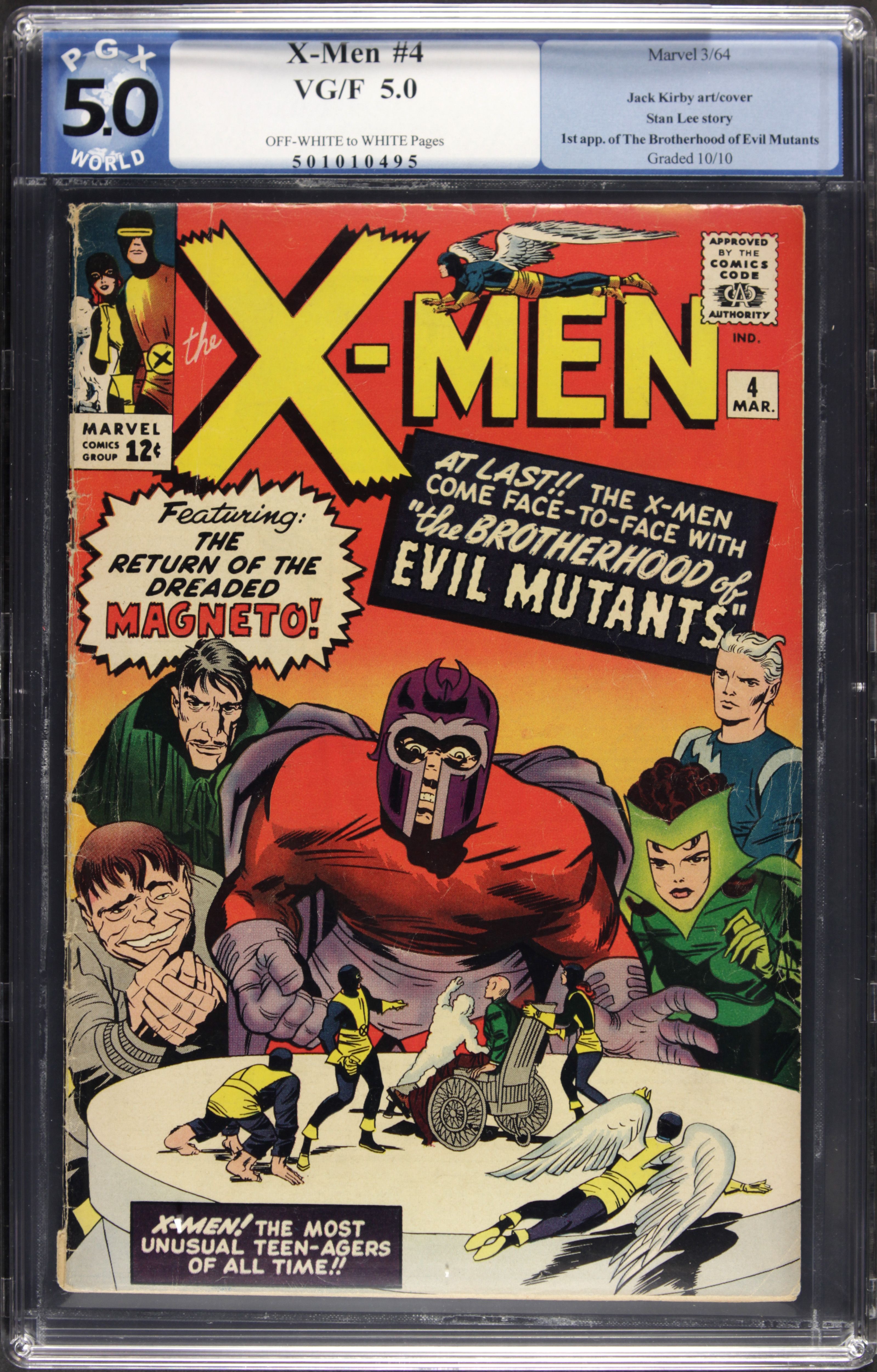 Lot Detail - 1964 X-Men #4 Marvel Comics (PGX 5.0 Very Good/Fine) Jack ...