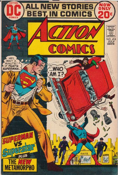 1972 Action Comics #414-419 DC Comics Fine/Very Fine (MEARS Auction LOA)