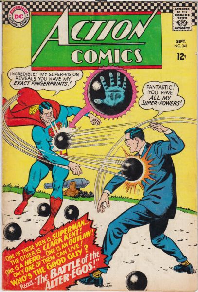 1966-67 Action Comics #341-346, 348 DC Comics (Featuring Curt Swan and George Klein Cover/Art; Otto Binder, Leo Dorfman, Jerry Siegel, and Jim Shooter Stories)