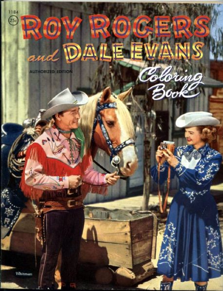 1955 Roy Rogers and Dale Evans Coloring Book "Whitman Publishing Company" 8.5"x11" (MEARS Auction LOA)