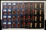 2004 French Spider-Man 2 Uncut Holographic Trading Card Sheet "Kelloggs Cereal Company" 15.5" x 23.5" Includes Spider-Man and Dr. Octopus 