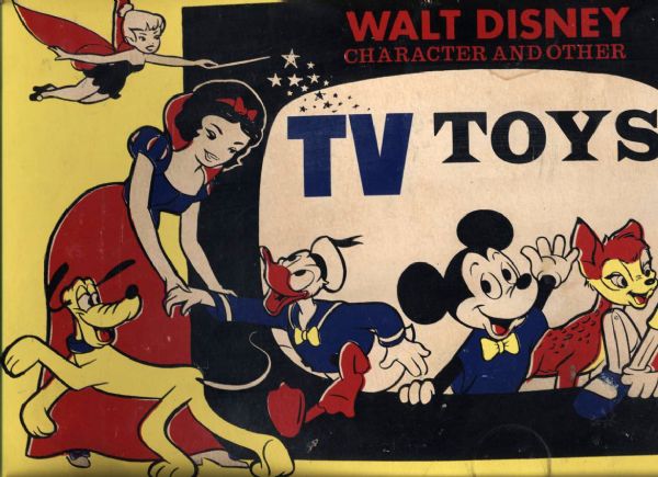 1950s Double Sided Disney Tv Toys Advertising Broadside Store Header (MEARS Auction LOA)