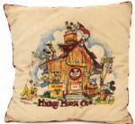 1950s Mickey Mouse Club Pillow Featuring the Clubhouse and the rest of the gang